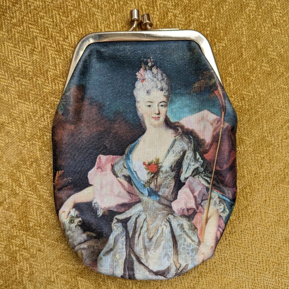 50s Italian Satin change purse18th Century portrait